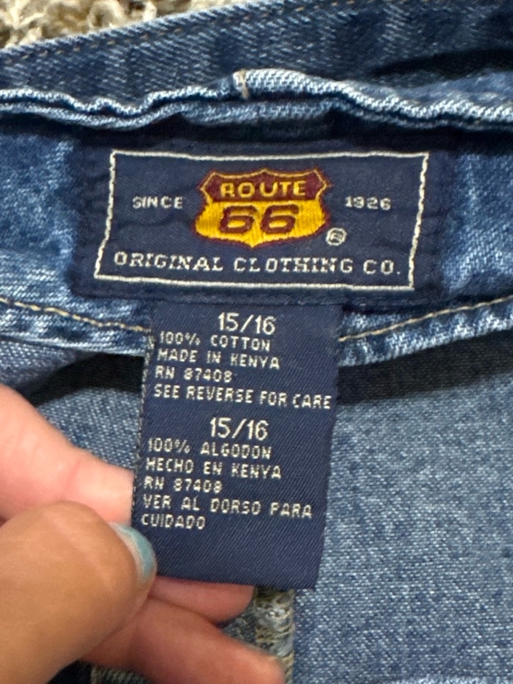 Vintage Route 66 Jean Skort - Picture 4 of 4